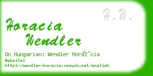 horacia wendler business card